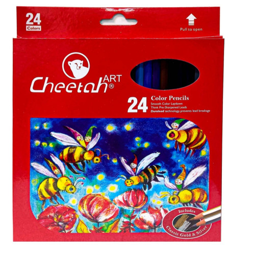 مداد رنگی 24 تای مقوایی چیتا